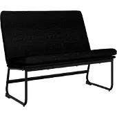 vidaXL Banc Noir 100x75x76 cm Tissu
