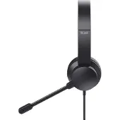 Trust Ayda Headset Bandeau filaire Appels/Musique Noir