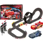 Carrera Disney Cars Pixar Rayo And Storm Racing Circuit Lights Rouge