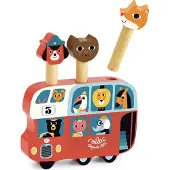 Vilac Jeu de tir en bois Bus avec animaux