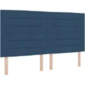 vidaXL , tête de lit, bleu, tissu