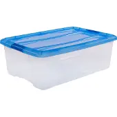 Iris Topbox Opbergbox 30L 57.5x39x20.5 cm Blauw/Transparant