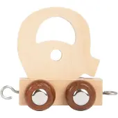 Small Foot - Train à lettres en bois Q - Jeu de lettres, 12 pièces