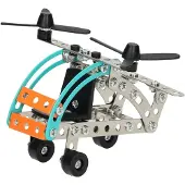 Nobrand Jeu de construction en métal Hélicoptère, 106 pièces.