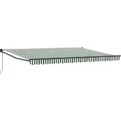 vidaXL Store extensible vert et blanc 450 x 300 x 165 cm