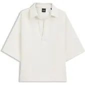 BOSS Sweat Loose à col polo en jersey scuba