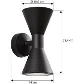 LUCANDE Luminaires d'extérieur , Xalor, dimmable, Noir, Balcon, Aluminium, Moderne