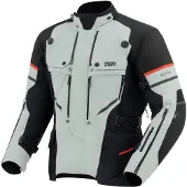 Rebelhorn Veste de moto imperméable Range, gris/noir/rouge, 5XL