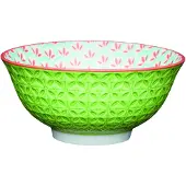 Kitchencraft ECMKCBOWL31SET - Set de bols en céramique de avec un design géométrique en relief.