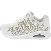 SKECHERS JGoldcrown : Uno - Golden Heart blanc rose 38