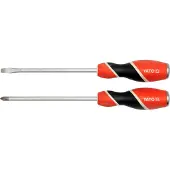 YATO Tournevis avec capuchon de frappe PH+plat, magnétique 2 pièces