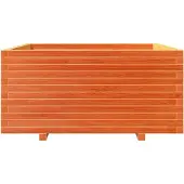 vidaXL Jardinière cire marron 100x100x49,5 cm bois de pin massif