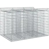 vidaXL Jardinière surélevée en gabions, 2 pièces, 150 x 100 x 100 cm, acier galvanisé