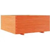vidaXL Jardinière cire marron 110x110x49,5 cm bois de pin massif