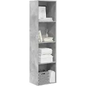 vidaXL Bibliothèque gris béton 40x30x152 cm bois d'ingénierie