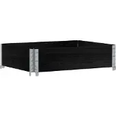 vidaXL Jardinière noir 80x60 cm bois massif de pin