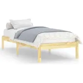 vidaXL Lit en bois massif de pin 90x200 cm
