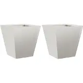 vidaXL Jardinières 2 pcs 30x30x30 cm acier inoxydable