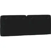 vidaXL Coussin de tête de lit noir 140 cm velours