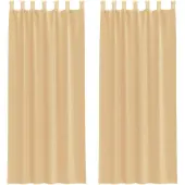 vidaXL Voile Rideaux avec passants 2 pcs. couleur sable 140x260 cm