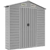 vidaXL Abri de jardin 191x640x198 cm acier galvanisé gris clair
