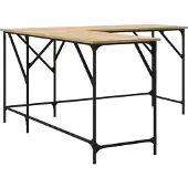 vidaXL Bureau Chêne Sonoma 149x149x75 cm Bois composite