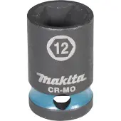 Makita Clé à douille E-15936 Impact Black 3/8pouce extérieur 4 pans D.12mm court