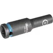 Makita Impact Black Noix à choc 1/2 pouce SW8 long Clé à choc E-16405