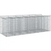 vidaXL , Jardinière surélevée en gabions, 3 pièces, 300 x 100 x 100 cm, acier galvanisé