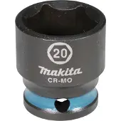 Makita Clé à douille E-16019 Impact Black 3/8pouce extérieur 4 pans D.20mm court
