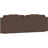 vidaXL Coussin de tête de lit "Viana" brun 160 cm similicuir
