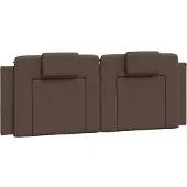 vidaXL Coussin de tête de lit "Viana" Marron 140 cm Similicuir