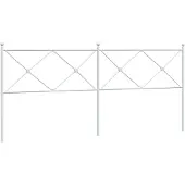 vidaXL Tête de lit de rechange en métal blanc 200 cm
