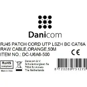 Dsit UTP CAT6a 50m orange