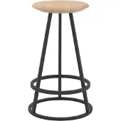Harto Gustave Tabouret Natural Oak | Matte Slate Gray | 65 cm