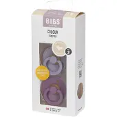 BIBS Colour Size 2: Anatomical 6+ months tétine Fossil Grey / Mauve 2 pcs