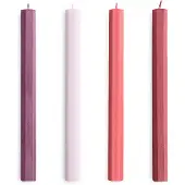 HAY - Hexagon Candles - Reds & Bordeaux - Set of 4