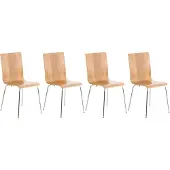 CLP lot de 4 chaises visiteurs Pepe