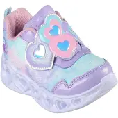 SKECHERS Baskets 'HEART LIGHTS - LOVIN REFLECTION' bleu clair / violet clair / rose