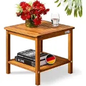 Casaria Table d'appoint de jardin 45x45x45cm en bois d'acacia