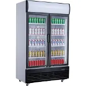 CombiSteel Réfrigérateur à 2 portes vitrées, 1000 L