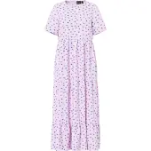 Pieces Evie Ankle Short Sleeve Long Dress Violet S Femme