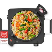 First Plaque de cuisson infrarouge | Plaque de cuisson portable avec poignées, 1500 watts | Grillades, jardin, extérieur, intérieur *