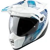 KLIM Krios Pro ECE/DOT Spectrum, casque d aventure ,Blanc/Noir/Bleu ,L
