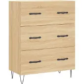vidaXL Highboard chêne Sonoma 69,5x34x180 cm Matériau dérivé du bois