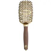 Olivia Garden Expert Flex brosse plate avec poils de sanglier Gold&Brown 1 pcs