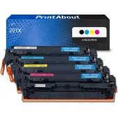 PrintAbout Toner compatible pour HP 201X (CF400X) - Noir - Grande capacité