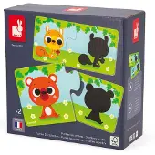 Janod Puzzle Animaux et Ombres de 2 à 12 pièces