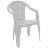 Gerimport Fauteuil Résine Kora Blanc