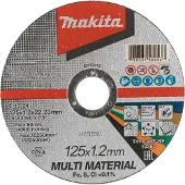 Makita Disque à tronçonner mince 125 x 1,2 x 22,23 mm E-10724, C46T, multi matériau
